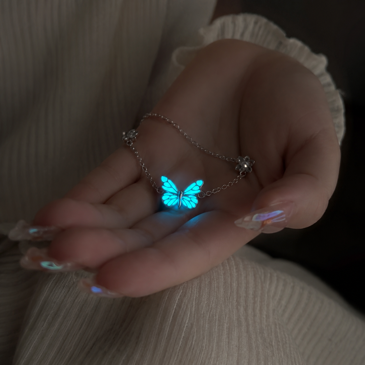 Luminous Dream Blue Butterfly Bracelet