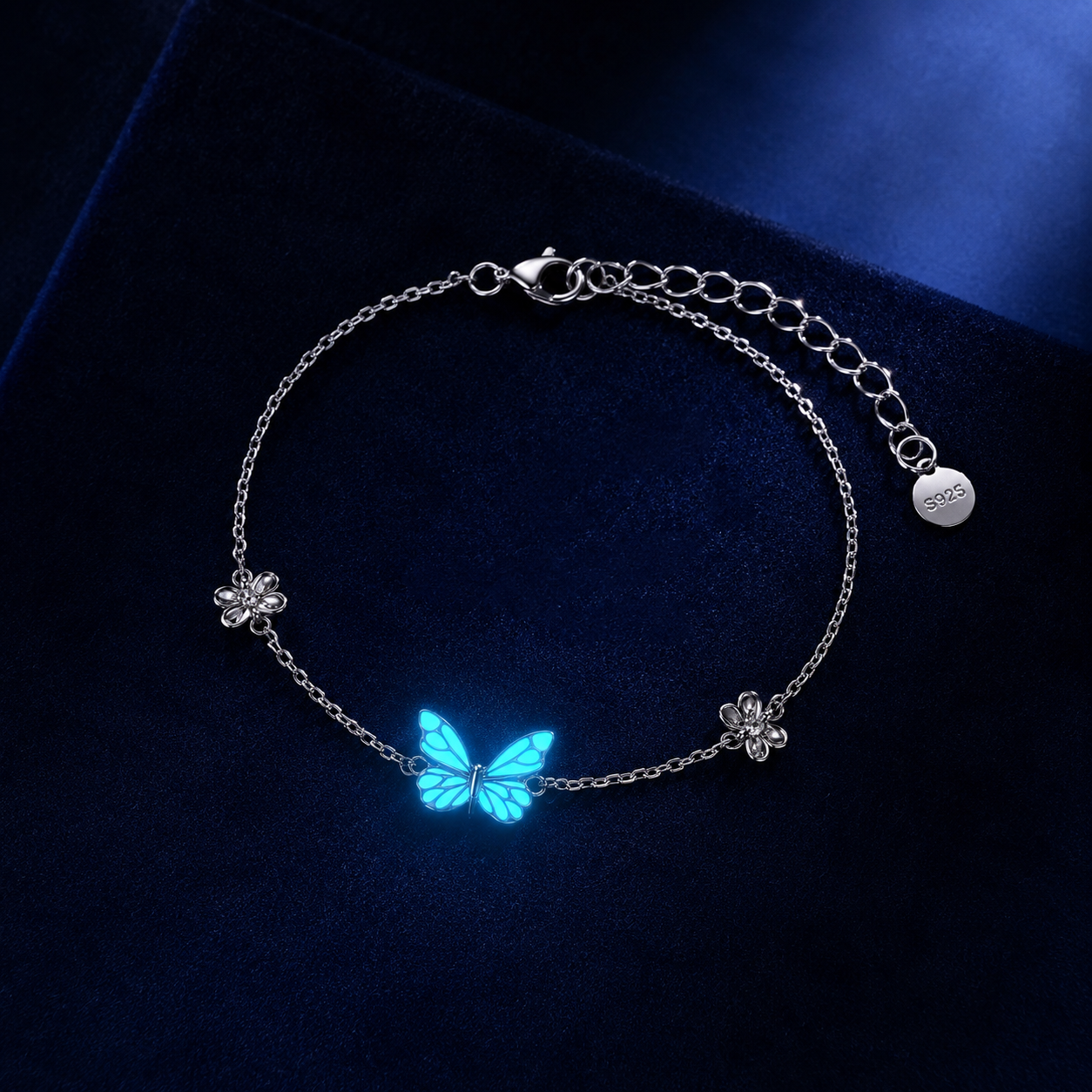 Luminous Dream Blue Butterfly Bracelet