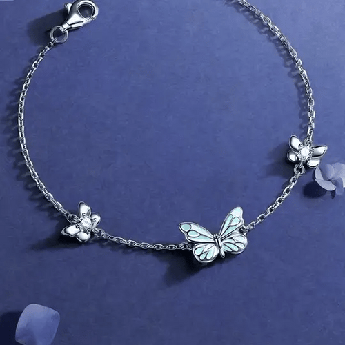 Luminous Dream Blue Butterfly Bracelet
