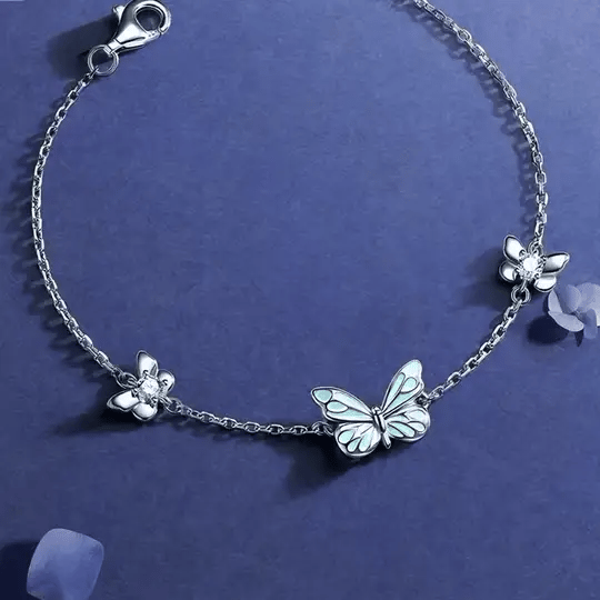 Luminous Dream Blue Butterfly Bracelet